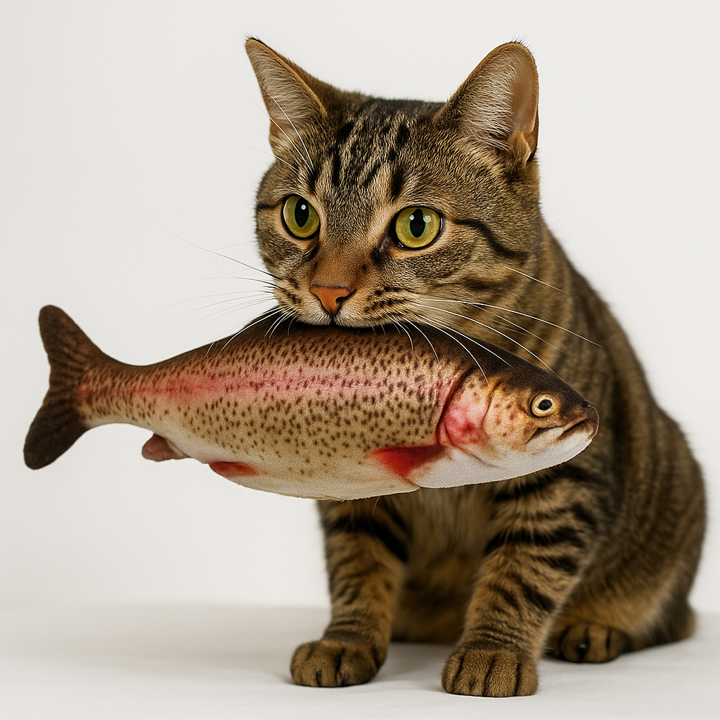 Fladdrande Interaktiv Fiskleksak för Katter (USB-Laddning)